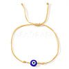 Glass Evil Eye Bead Braided Bracelets SG7290-6-1