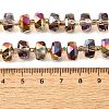 Transparent Electroplate Glass Beads Strands EGLA-P062-01A-02-4