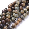 Natural Sandalwood Beads Strands X-WOOD-F008-02-B-1