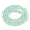 Opaque Solid Color Electroplate Glass Beads Strands EGLA-A039-P2mm-B20-3