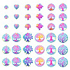 48Pcs 12 Style 201 Stainless Steel Filigree Pendants STAS-BY0001-21-2