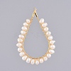 Natural Cultured Freshwater Pearl Pendants X-PALLOY-JF00415-1