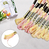 10 Skeins 6-Ply Polyester Embroidery Floss OCOR-CY0002-99G-5