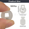 50Pcs PP Plastic Iron Spring Cord Locks KY-CN0002-36A-2