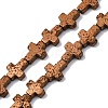 Electroplated Natural Lava Rock Beads Strands G-A256-A01-01H-1