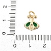 Brass Pave Cubic Zirconia Charms KK-Q096-14B-G-3