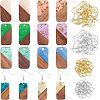 DIY Dangle Rectangle Earring Making Kits DIY-OC0006-08-1