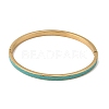 304 Stainless Steel Enamel Hinged Cuff Bangles for Women SA-CBAC920-15G-01A-4