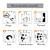 Cartoon Sheep Paper Stickers Set X-DIY-M031-53-5