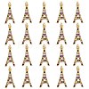 20Pcs Rack Plating Brass Micro Pave Cubic Zirconia Pendants KK-SZ0001-82-1
