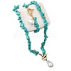 Alloy & Synthetic Turquoise Chips Beaded Necklaces & Beaded Bracelets Sets FS-WG6FE76-01-5