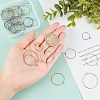 40Pcs 4 Colors PVD Vacuum Plating 316L Surgical Stainless Steel Hoop Earring Findings STAS-PH0001-60M-5