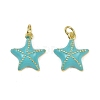 Brass Enamel Pendants KK-I358-001G-B01-1