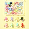 48Pcs 2 Styles UV Plated Acrylic Beads SACR-FS0001-37-6