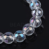 Electroplate Glass Beads Strands EGLA-Q062-8mm-A09-2