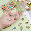 40Pcs 10 Colors Alloy with Rhinestone Pendants FIND-PH0027-16-3