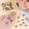 50Pcs Handmade Millefiori Beads Pendants PALLOY-PH0022-35-3