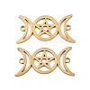201 Stainless Steel Hollow Triple Moon Links Connector Charms STAS-I364-10G-1
