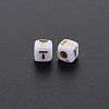 Opaque White Acrylic Beads MACR-Q242-010T-2