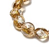 Handmade Gold Foil and Silver Foil Lampwork Flat Round Beads FOIL-C001-02E-3