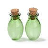 Oval Glass Cork Bottles Ornament X1-AJEW-O032-03F-1