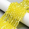 Transparent Electroplate Glass Beads Strands GLAA-F029-3mm-C21-4
