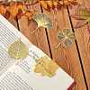 8Pcs 4 Style Brass Plant Bookmarks JX623A-6