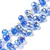 Electroplate Transparent Glass Beads Strands EGLA-P052-01A-AB07-1