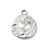 304 Stainless Steel Rhinestone Pendants STAS-L022-446P-1