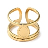 304 Stainless Steel Open Cuff Ring Components STAS-Q308-06G-2