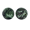 Round with Camouflage Print Pattern Food Grade Silicone Beads LS-PW-WG66974-11-1