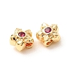 Brass Pave Cubic Zirconia Spacer Beads KK-F942-26G-3