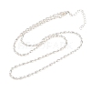 2.2MM Brass Ball Chain Necklaces for Men Women NJEW-L012-06S-4