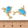 Rack Plating Brass Micro Pave Clear Cubic Zirconia Pendants KK-P268-15G-4