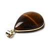 Natural Tiger Eye Pendants G-R486-03G-C-4