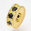 Brass Micro Pave Cubic Zirconia Beads ZIRC-Q013-138G-3