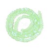 Frosted Transparent Glass Beads Strands GLAA-N054-4mm-07-2