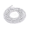 Transparent Electroplate Glass Beads Strands GLAA-H021-01B-HP06-5