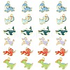30Pcs 6 Styles Alloy Enamel Pendants ENAM-CJ0006-47-1