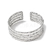 Hammered 304 Stainless Steel Cuff Bangles BJEW-H635-03P-2