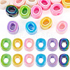 20Pcs UV Plating Opaque Acrylic European Beads OACR-TADJ0001-16O-1