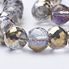 Electroplat Glass Beads Strands X-EGLA-Q092-8mm-A04-3