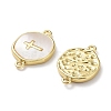Rack Plating Brass Pave Shell Connector Charms LS-KK-Z036-08G-2