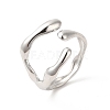 Non-Tarnish 304 Stainless Steel Cuff Finger Ring RJEW-E063-32P-1