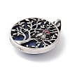 Dyed Natural Lapis Lazuli Tree of Life with Owl Pendants G-L524-15AS-05-2
