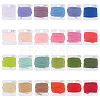   24 Cards 24 Colors 6-Ply Polyester Embroidery Floss OCOR-PH0002-04A-1