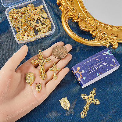 DIY Religion Theme Jewelry Making Findings Kit DIY-SC0024-07-1