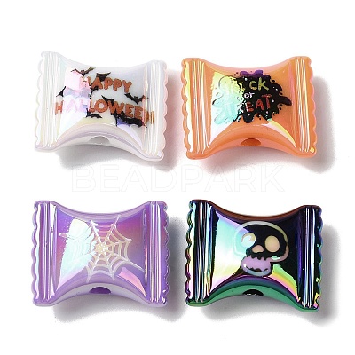 Halloween UV Plating Acrylic Beads OACR-H123-20-1