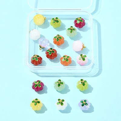24Pcs 9 Colors Glass Charms GLAA-FS0002-42-1