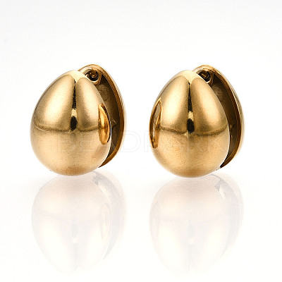 Ion Plating(IP) 304 Stainless Steel Hoop Earrings EJEW-C124-01A-G-1